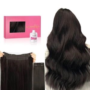 Wennalife Dark Brown #2 18inch Halo Real Human Hair Extensions